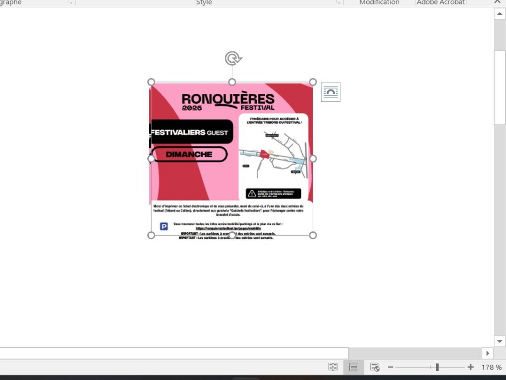 Ronquières festival, Tickets & Billets, Deux personnes