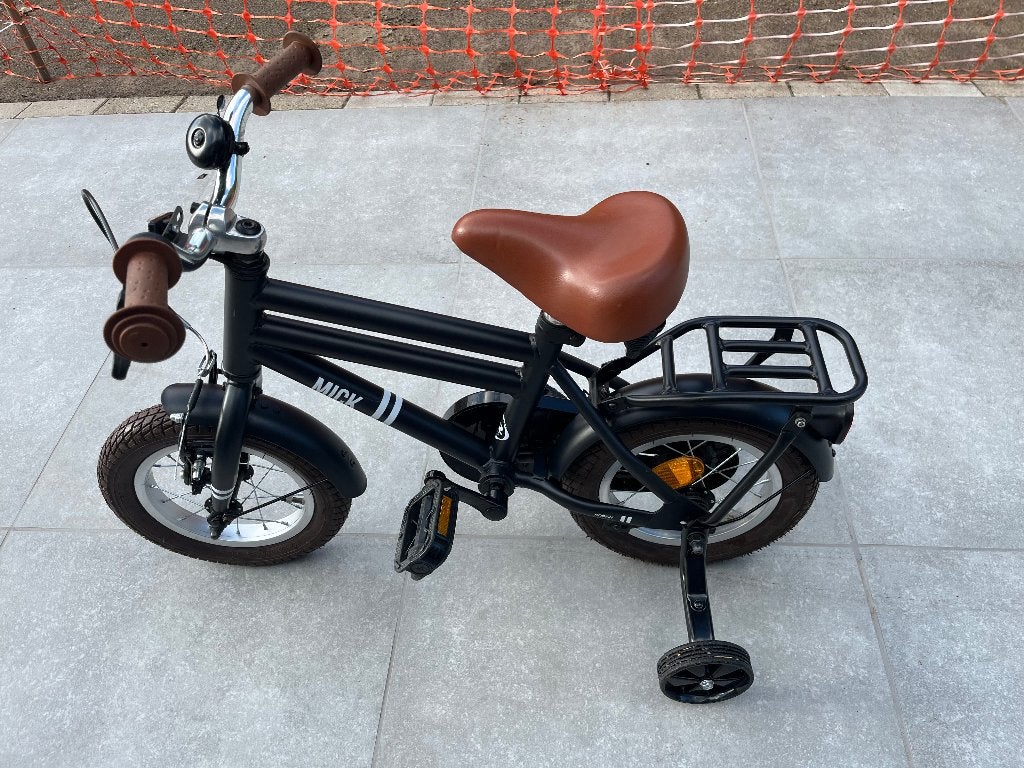 Kinderfiets jongen Nogan Mick zwart, Fietsen en Brommers, Ophalen, Terugtraprem, Zijwieltjes, Nogan