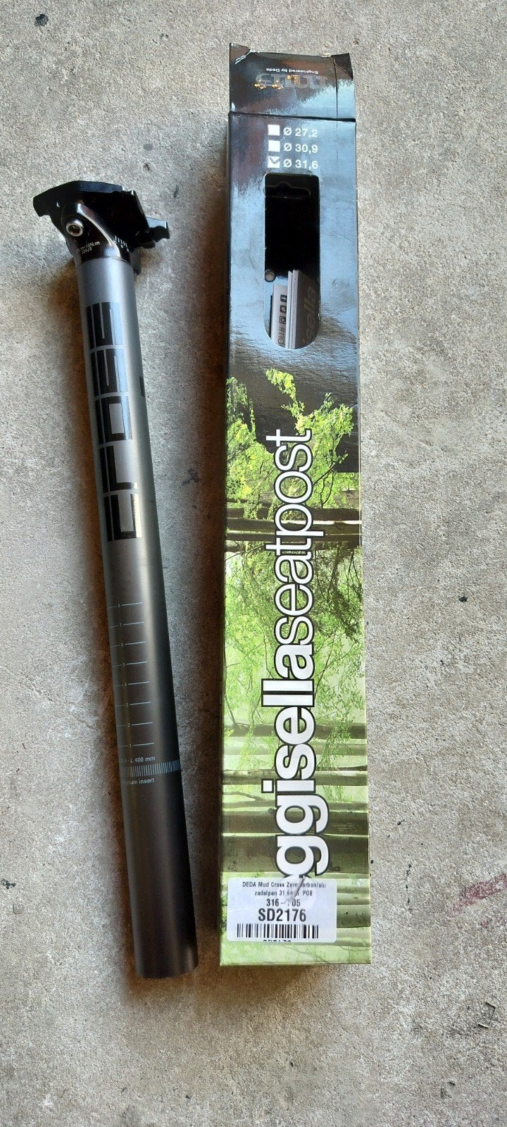 Mtb zadelpen carbon Deda Mud Cross 31,6mm, Ophalen of Verzenden, Carbon