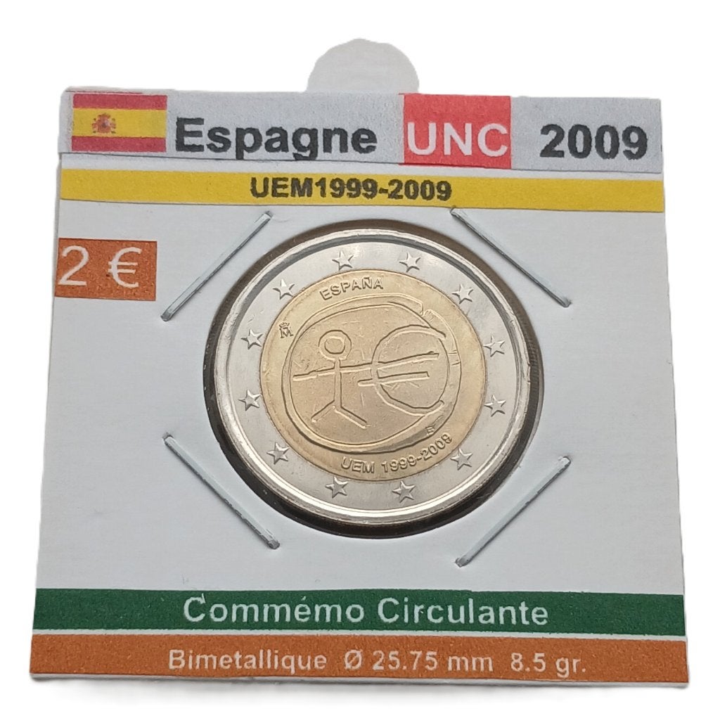 ESPAGNE 2 euros EMU année 2009 UNC, Envoi, Espagne, 2 euros, Monnaie en vrac