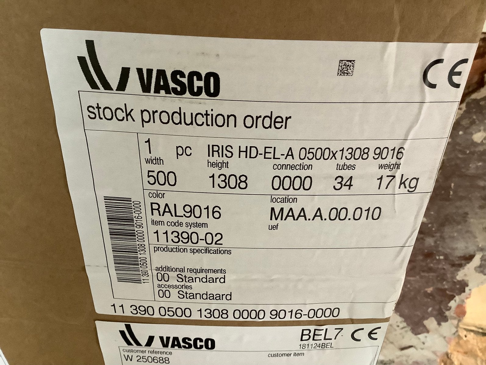 Handdoek radiator elektrisch Vasco, Doe-het-zelf en Bouw, Verwarming en Radiatoren, Nieuw, Radiator, 500 tot 800 watt, 30 tot 80 cm