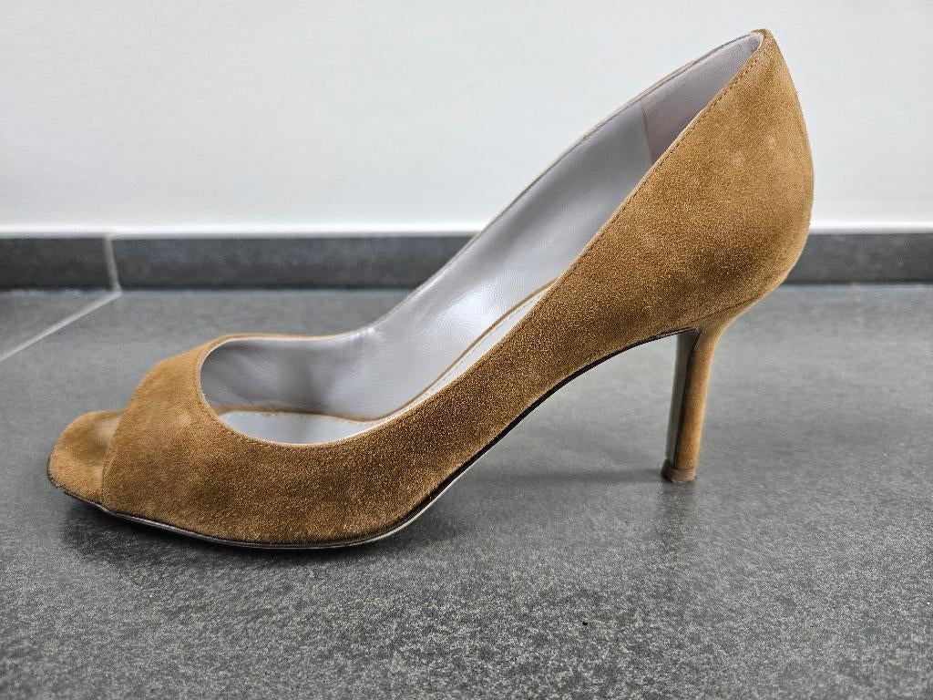 Peep-toe schoenen Sergio Rossi, Kleding | Dames, Schoenen, Ophalen, Sergio Rossi, Beige, Zo goed als nieuw