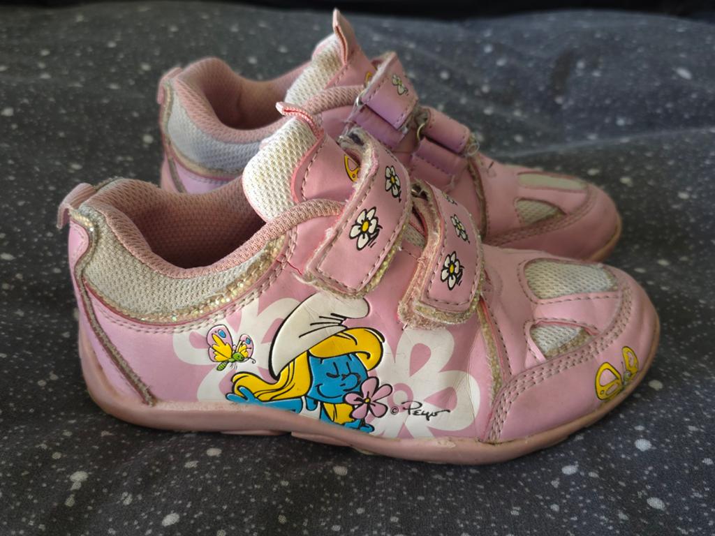 Ancienne paire de chaussures pour enfant Schtroumpfette, Verzamelen, Smurfen, Verzenden, Gebruikt, Smurfin, Overige typen