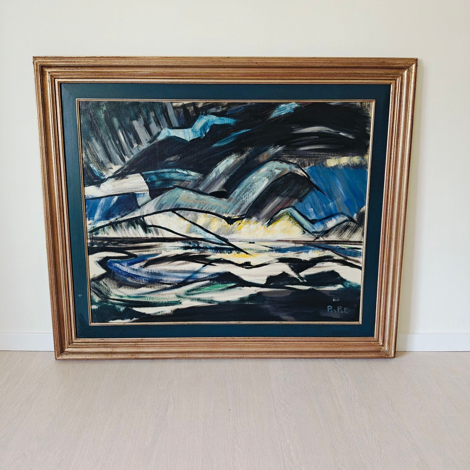 Octave Pirlet (1914–1979)  groot abstract landschap,, Antiek en Kunst, Ophalen