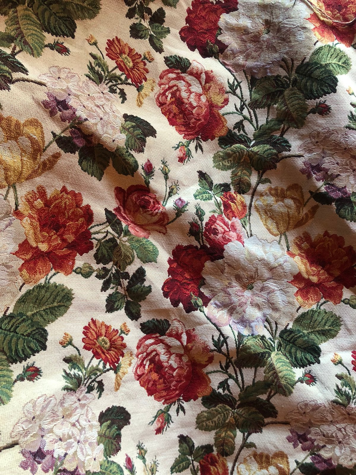 tissu  Gobelin jacquard floral – 1m x 3m environ, Enlèvement ou Envoi, Comme neuf