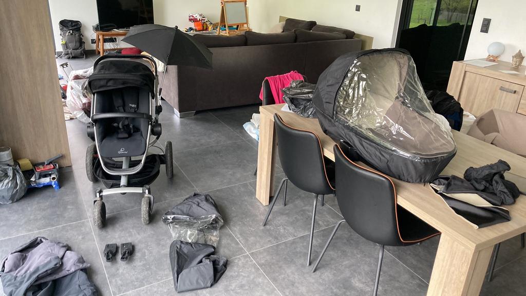 Poussette quinny buzz xtra + nacelle + chancelière, Utilisé, Poussette, Quinny, Tige de poussée réglable
