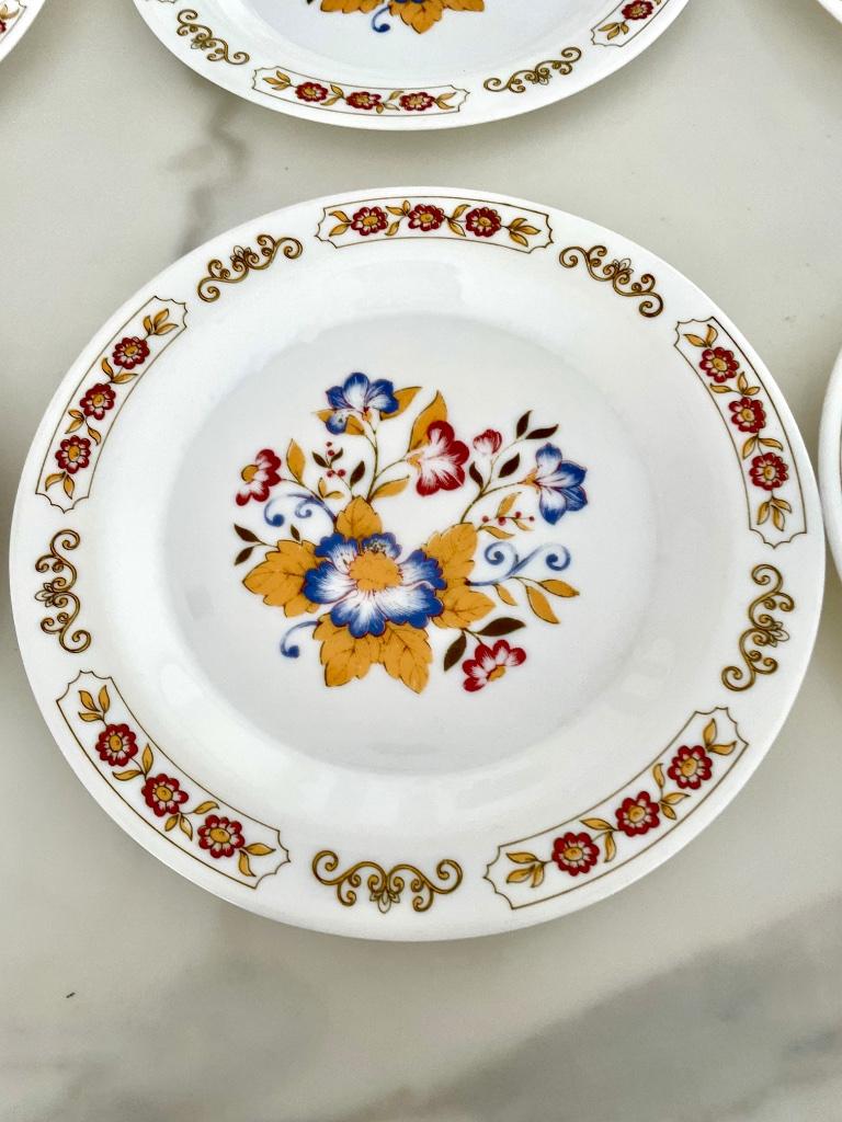 Assiettes en opaline 6 pièces Arcopal vintage rétro, Enlèvement ou Envoi