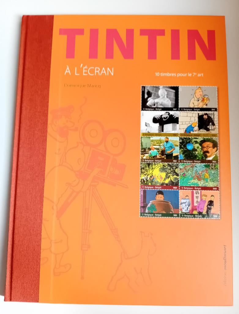 Livre-Timbres numéroté Tintin à l'écran 10 timbres, Neuf, Dominique Maricq, Enlèvement ou Envoi, Une BD