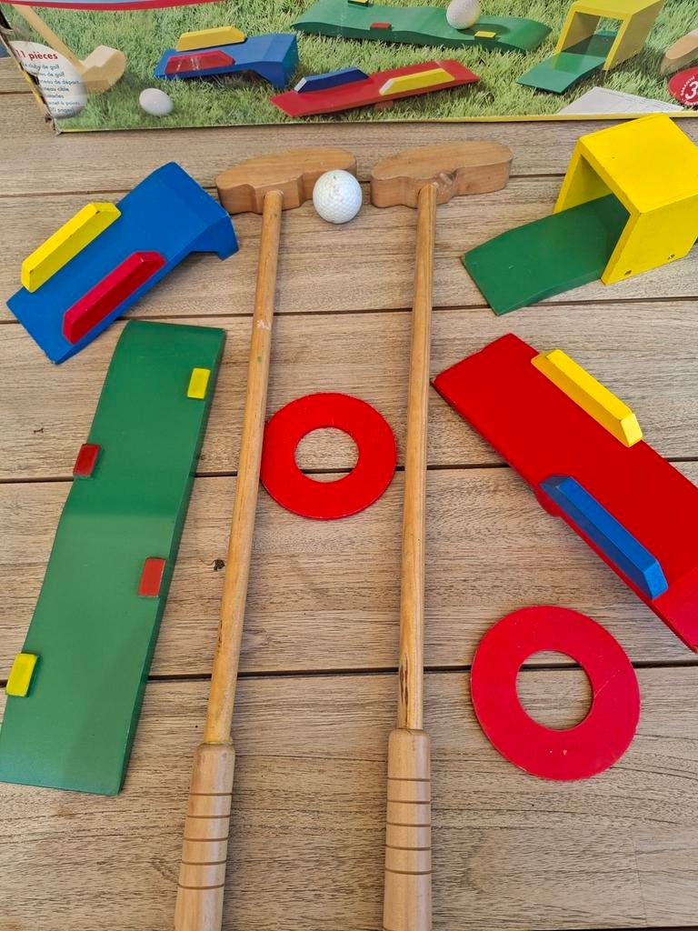 mini golfset, Ophalen of Verzenden, Gebruikt