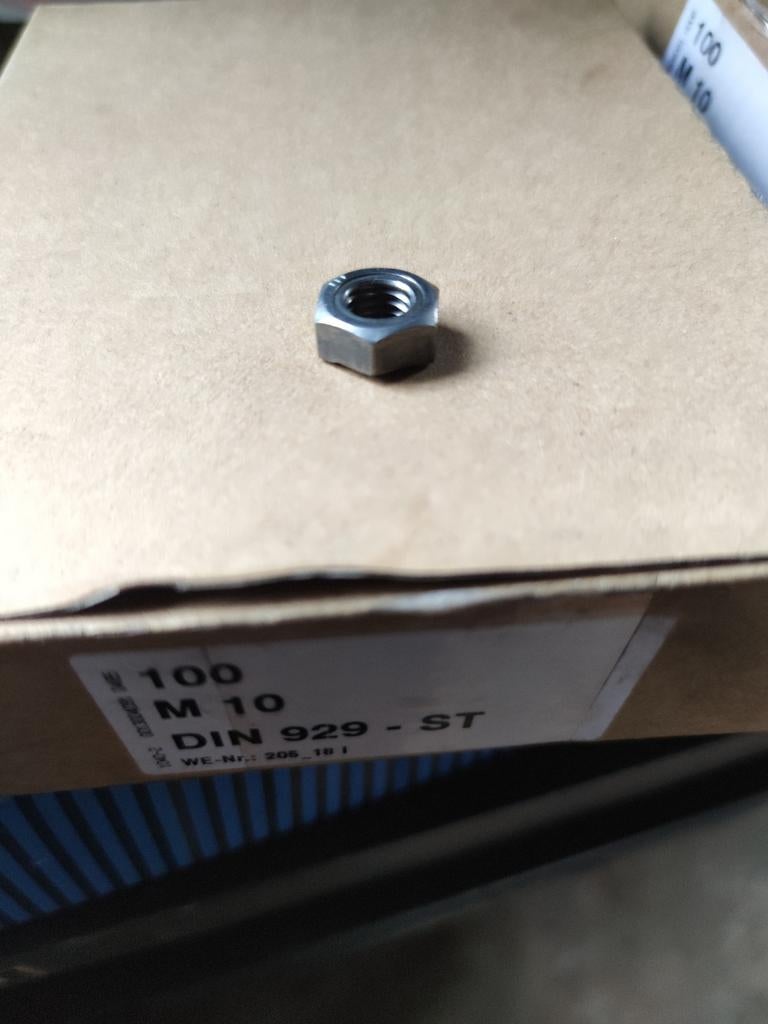 Lasmoer din 929 m10 100stuks, Doe-het-zelf en Bouw, IJzerwaren en Bevestigingsmiddelen, Ophalen of Verzenden, Nieuw, Minder dan 50 mm