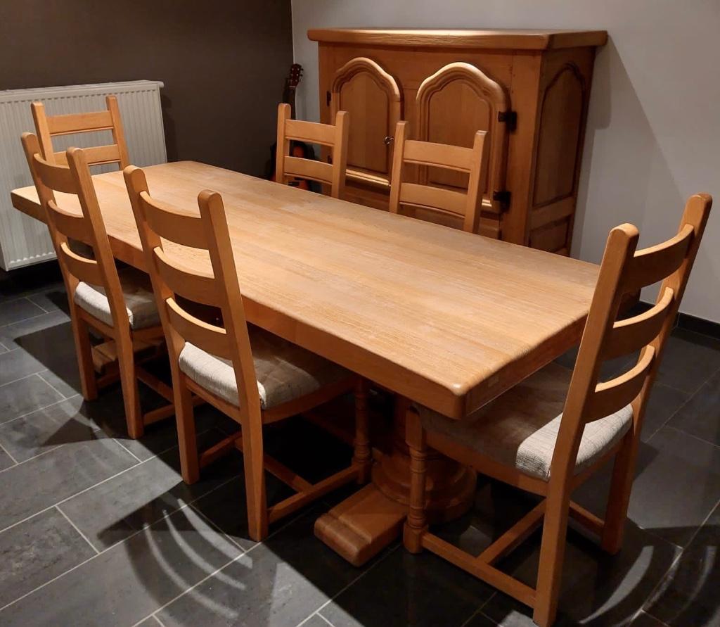 Eetkamer, Ophalen, Gebruikt, Massief Franse Eik, 4 tot 6 stoelen