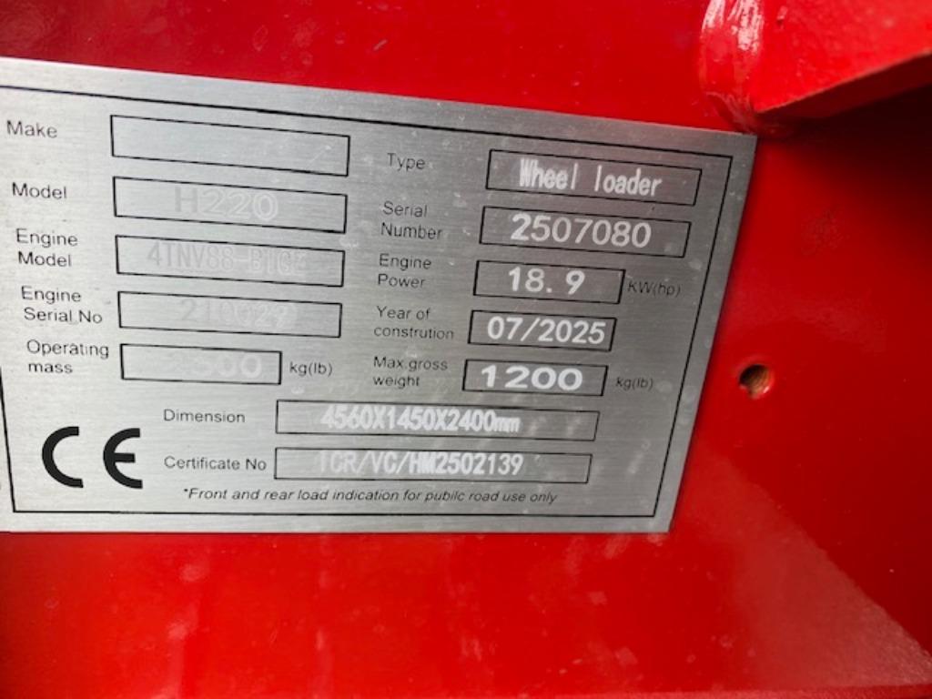 kniklader wielader hofmann h220 nieuw topkwaliteit, Ophalen, Hofmann, Ruwterrein, Hydraulisch