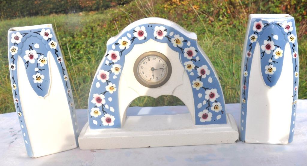 parure de cheminée horloge 3 pièces, Ophalen of Verzenden