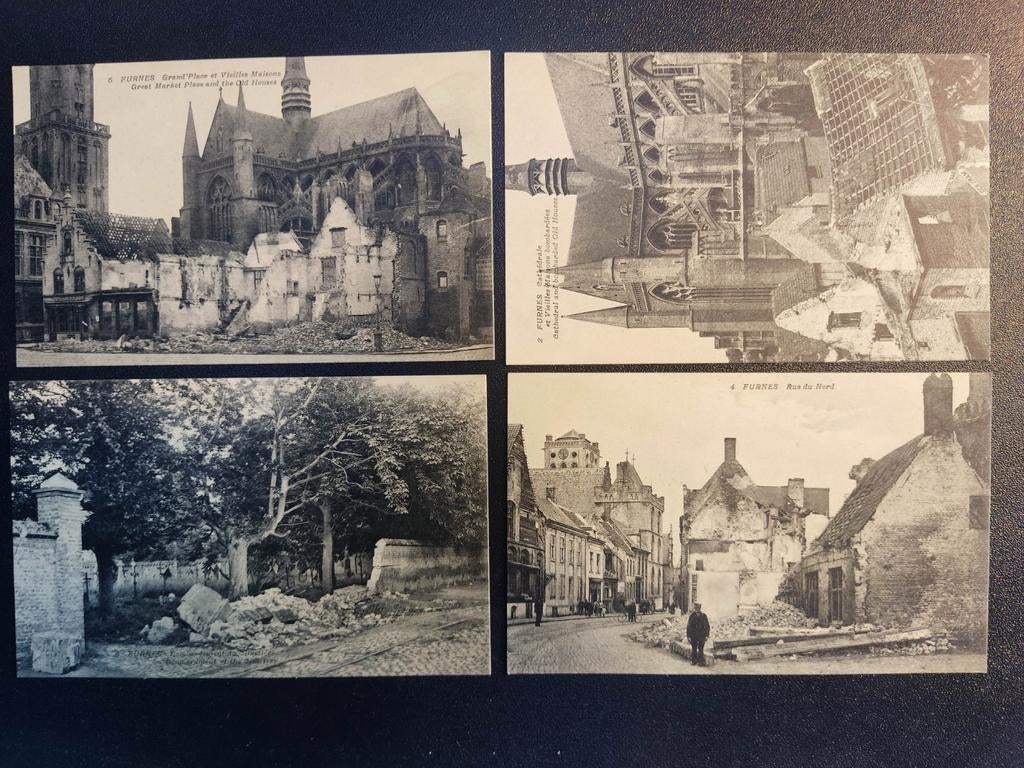 4 oude postkaarten Furnes Veurne, Verzamelen, Postkaarten | België, Ophalen of Verzenden, Voor 1920, Ongelopen, West-Vlaanderen