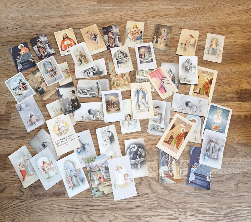 49 cartes mémoire de communion des années 30, 40 et 50, Enlèvement ou Envoi