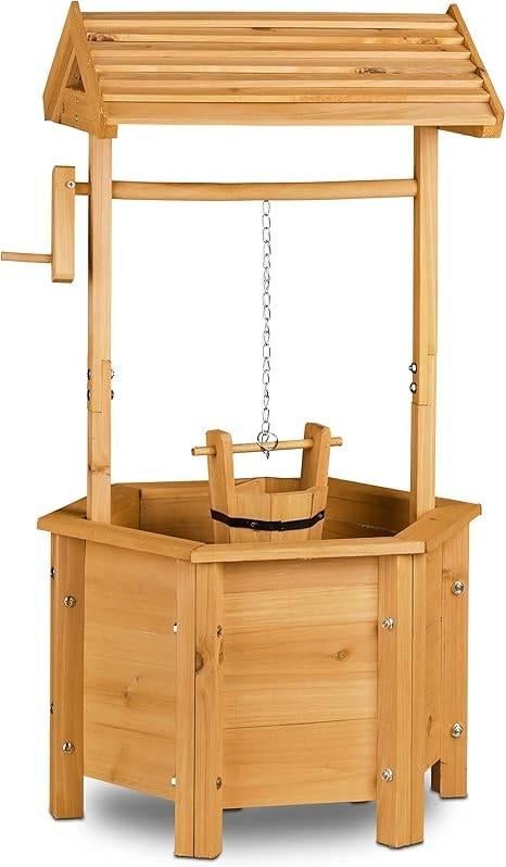 puits de jardin décoratif en bois | LIVRAISON GRATUITE, Neuf, -, -, Autres types