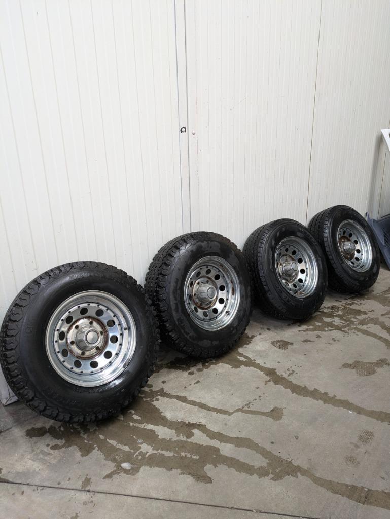 set chroom velgen + reserve wiel, Ophalen, Gebruikt, Overige automerken