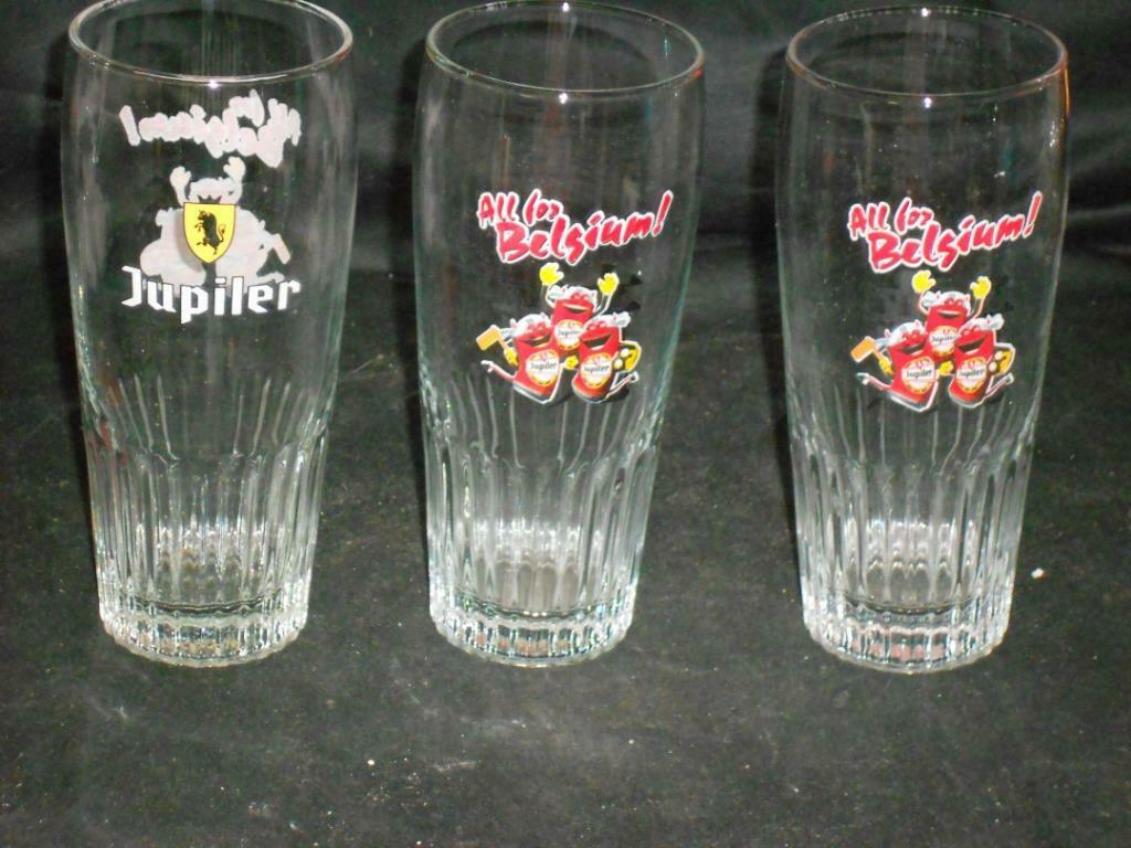 Bierglazen.Jupiler.Go Belgium.Urtyp.Jupiler  5.D 129, Collections, Enlèvement ou Envoi, Utilisé, Verre ou Verres, Jupiler