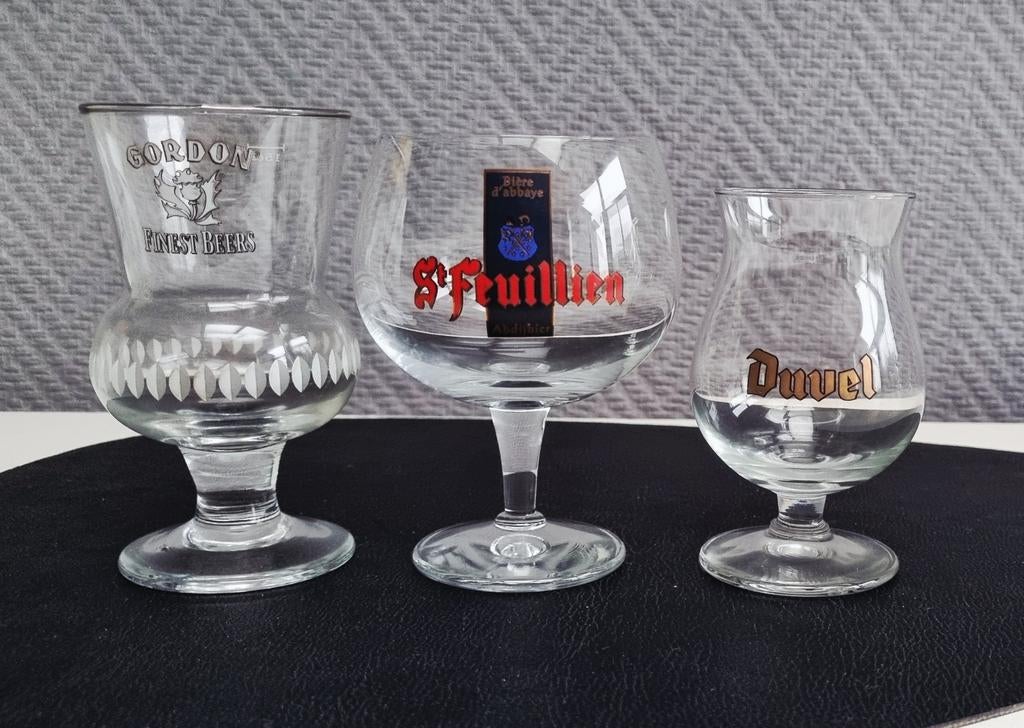 Lot  3 verres à bière miniatures 15cl, Enlèvement, Utilisé, Verre à bière