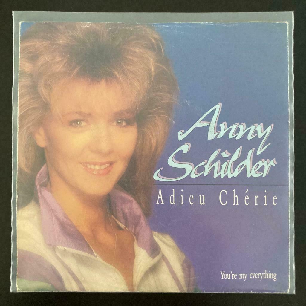 7" Anny Schilder - Adieu Chérie (CNR 1988) VG+, Envoi, Utilisé, Pop