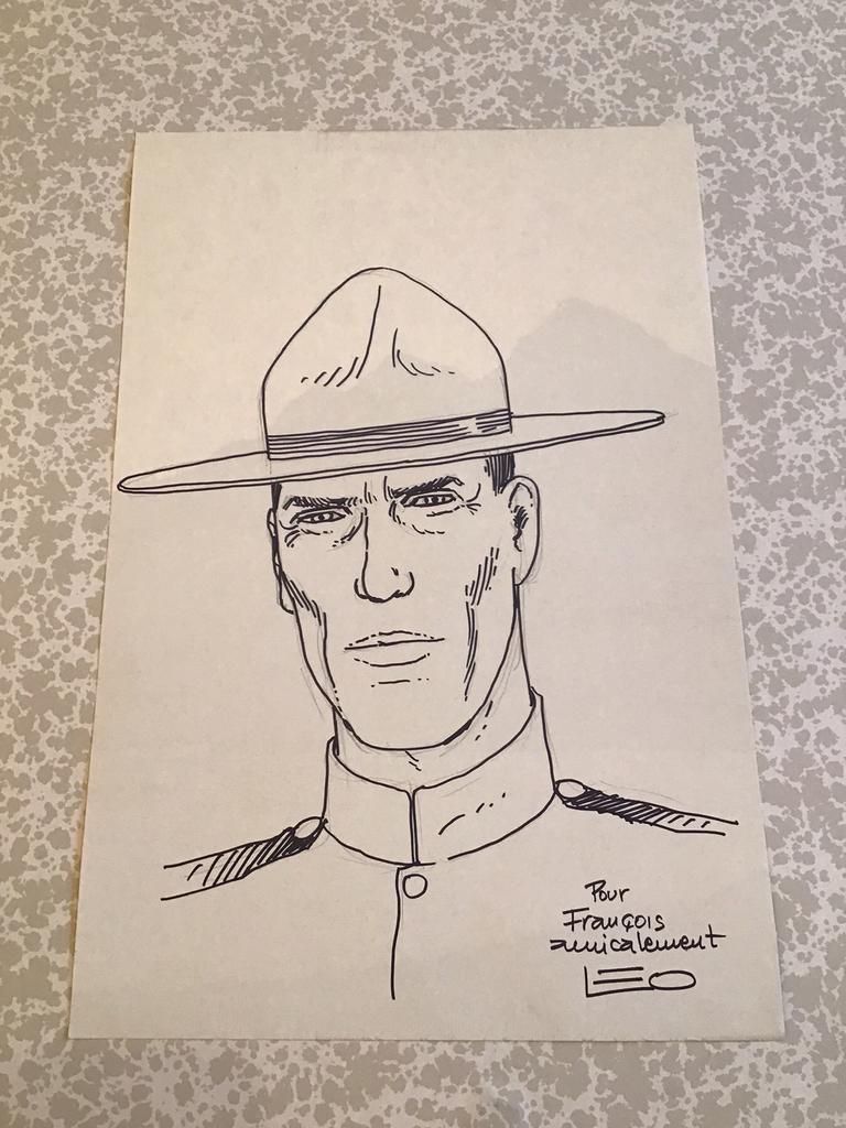 Dessin original dédicacé Trent de LEO, Boeken, Zo goed als nieuw