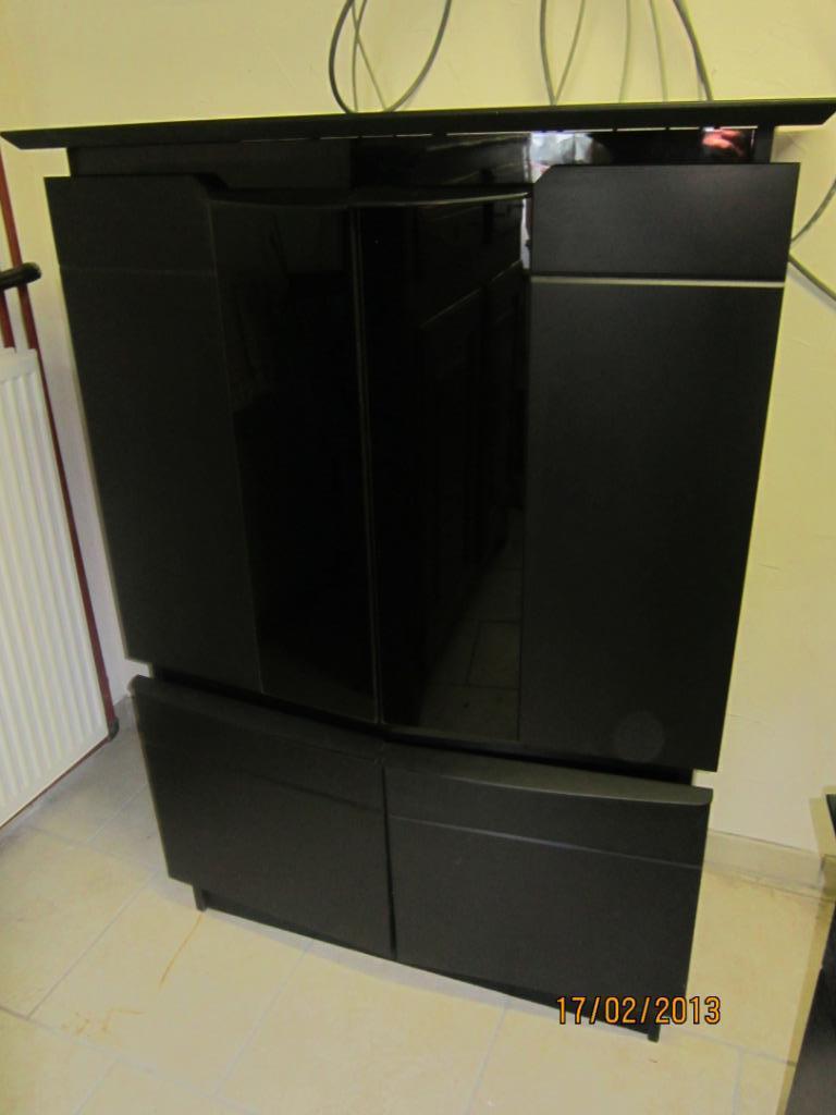 Meubles noirs modernes bahut, bar, tv, hifi adam D, Ophalen, Gebruikt