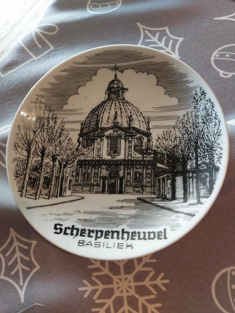 Bordje : Basiliek van Onze-Lieve-Vrouw / Scherpenheuvel, Antiek en Kunst, Ophalen of Verzenden
