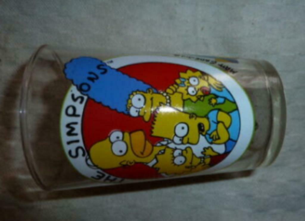 #A limonade glas THE SIMPSONS ' The King ' Matt Groening, Collections, Verres & Petits Verres, Enlèvement ou Envoi, Neuf, Verre à soda