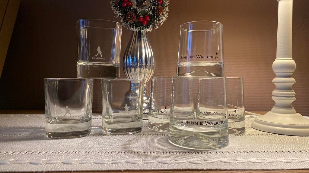 7 whiskey glazen Johnnie Walker 4€ stuks, Enlèvement, Neuf
