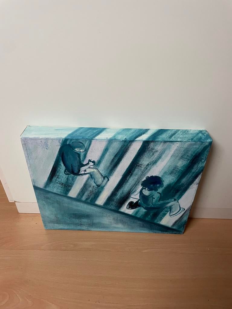 Schilderij olieverf op canvas, Ophalen, Minder dan 50 cm, Oorspronkelijke maker, Nieuw