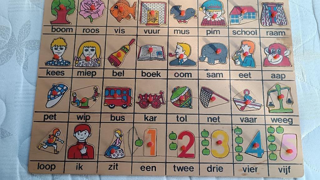 Houten leesplankje, Ophalen of Verzenden, Gebruikt, Taal en Lezen