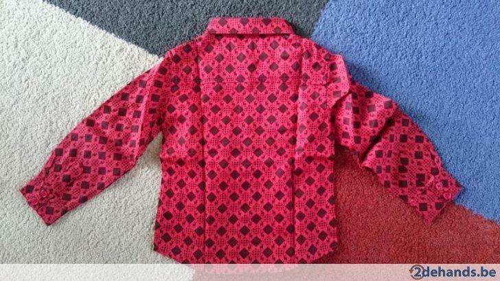 Hemdje Fred & Ginger, rood-zwart, maat 92, 2 jaar, NIEUW, Kinderen en Baby's, Ophalen, Nieuw, Jongen, Shirt of Longsleeve