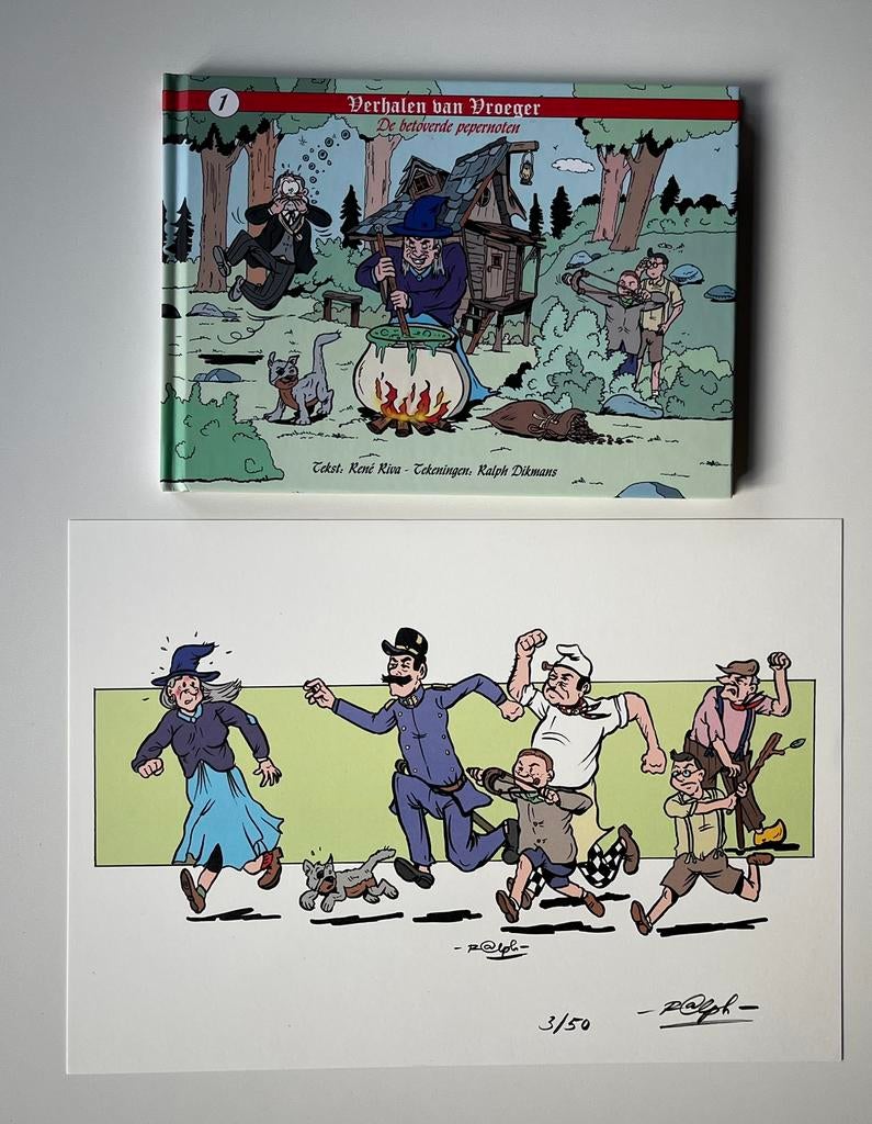 Verhalen van vroeger gesigneerd + libris genummerd 3/50, Boeken, Stripverhalen, Nieuw, Ophalen of Verzenden