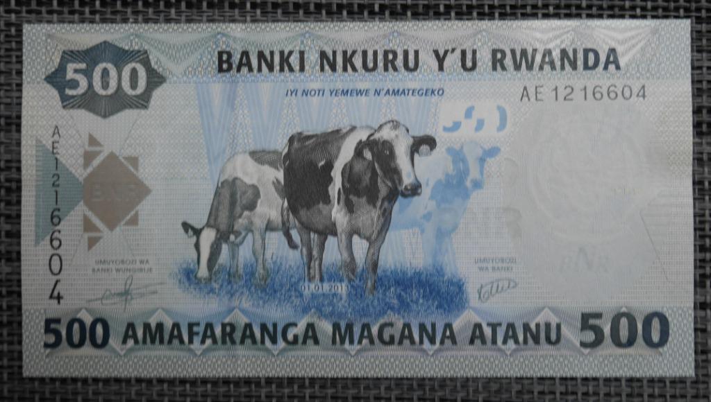 Bankbiljet 500 Francs Rwanda 2013 UNC, Ophalen of Verzenden, Overige landen, Setje