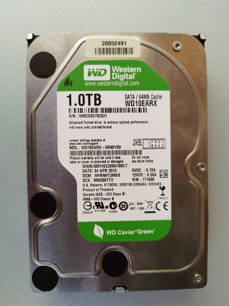 Western Digital Caviar Green 3.5" 1TB SATA, Intern, Ophalen of Verzenden, Zo goed als nieuw, 1TB