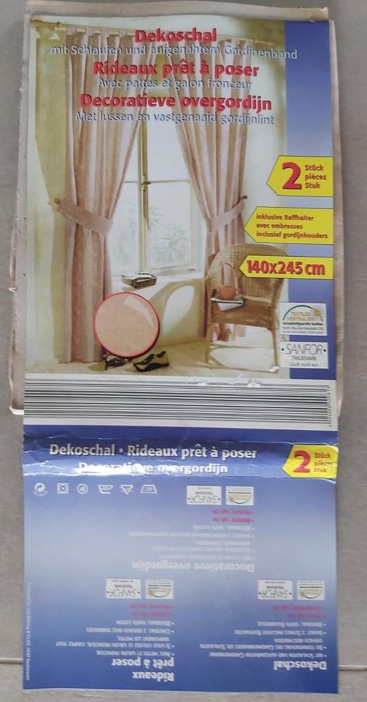 1 seul rideau prêt à poser, Neuf, Enlèvement ou Envoi, Beige, 100 à 150 cm