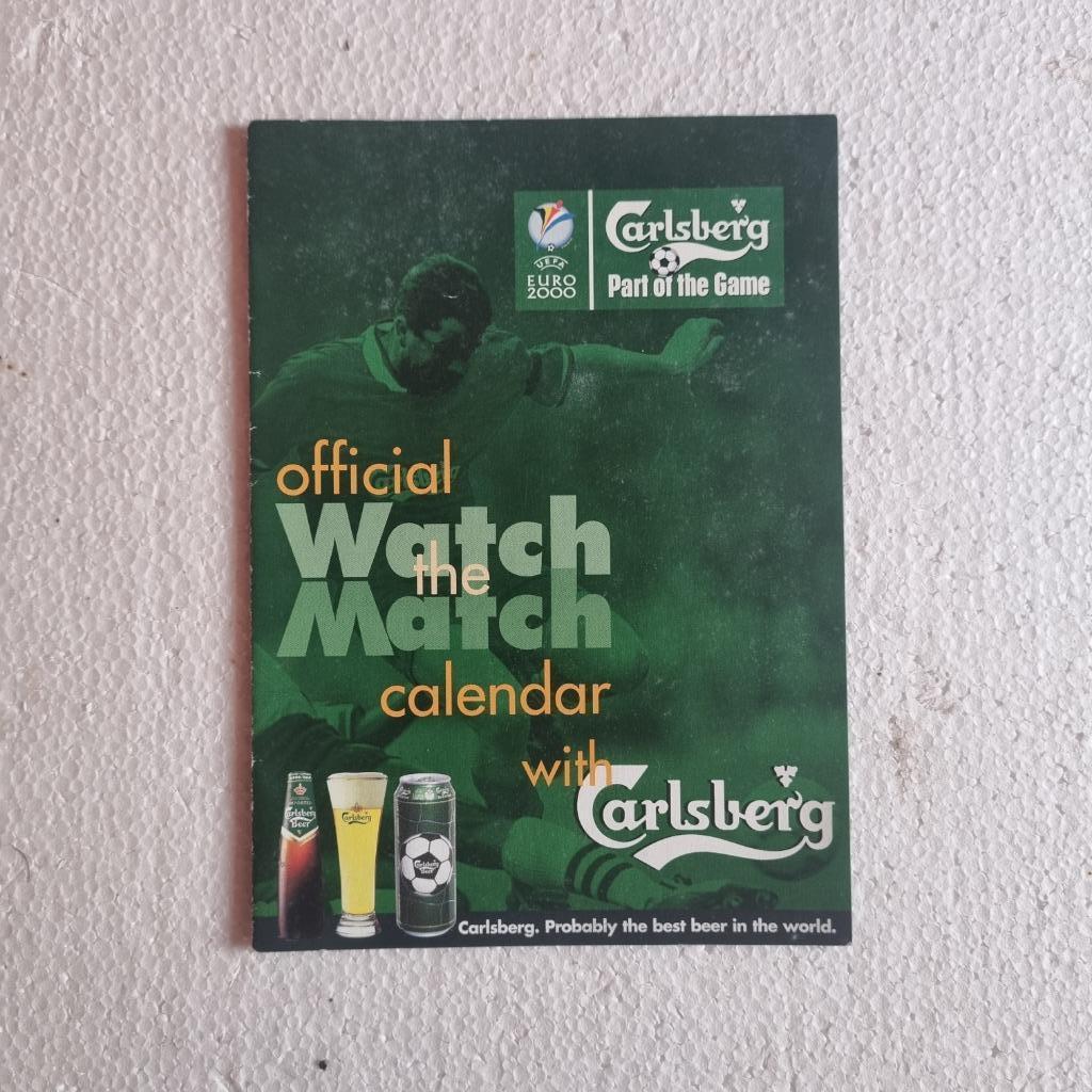 Calendrier Euro 2000 Carlsberg, Collections, Enlèvement ou Envoi, Utilisé, Autres types, Autres marques