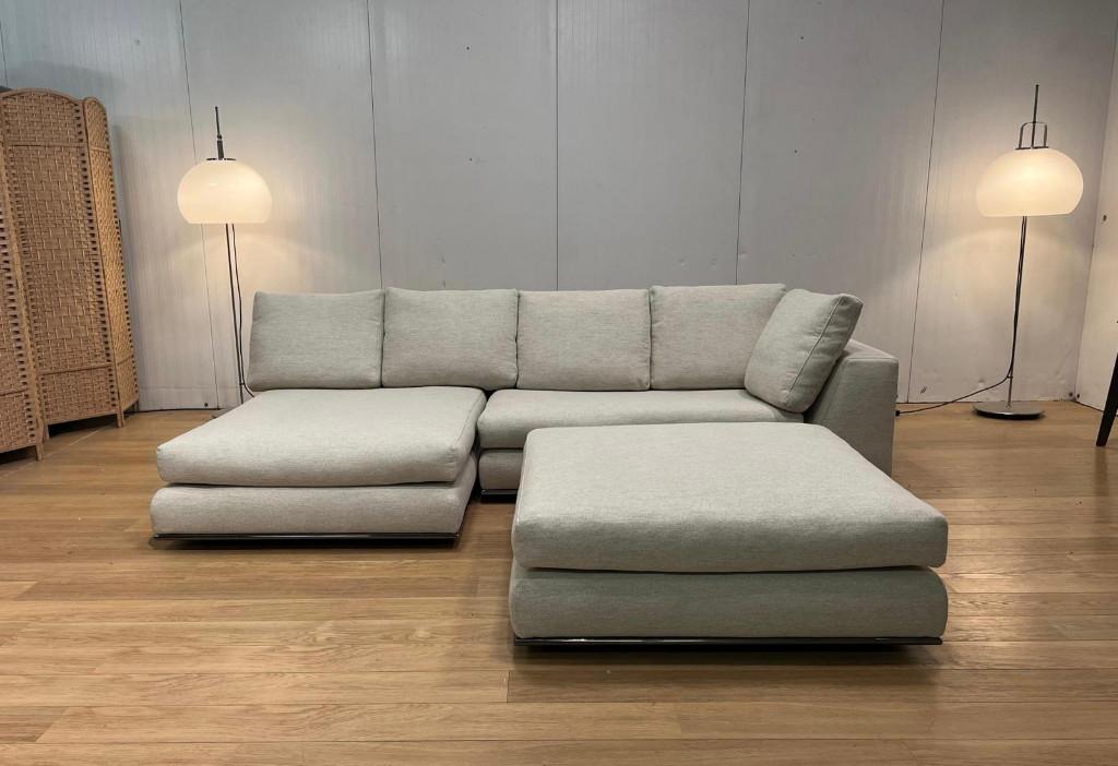 Minotti Hamilton canapé d’angle + pouf | garantie PN 19.500€, Neuf, Quatre personnes ou plus, Tissus, Design Bankstellen Minotti