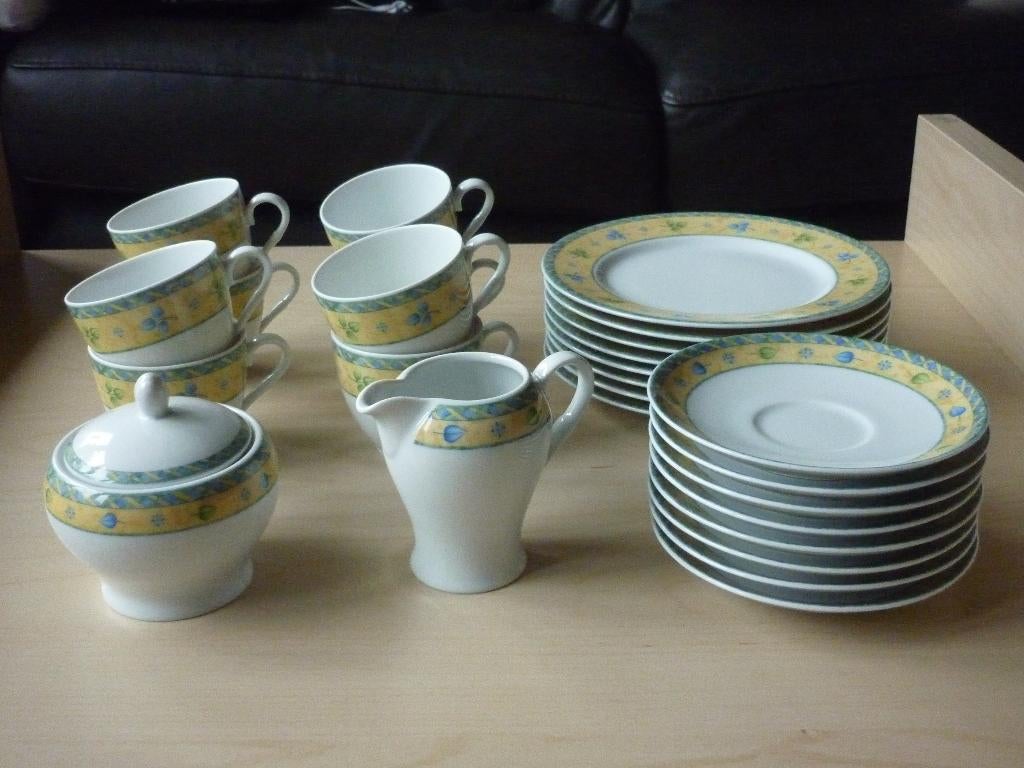 8 Delig Koffieservies Schirnding, Service complet, Enlèvement ou Envoi, Poterie rustique, Comme neuf