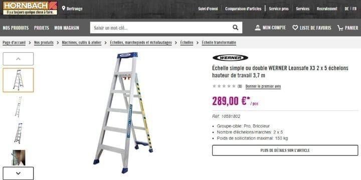 Échelles diverses : échelle télescopique d'escalier de 5,60, Enlèvement ou Envoi, Neuf