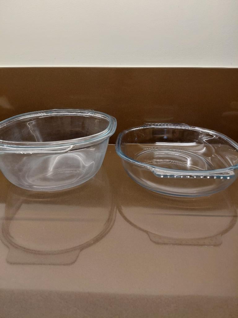 2 Pyrex ovenschalen, Huis en Inrichting, Keuken | Potten en Pannen, Gebruikt, Overige typen, Glas, Ophalen of Verzenden