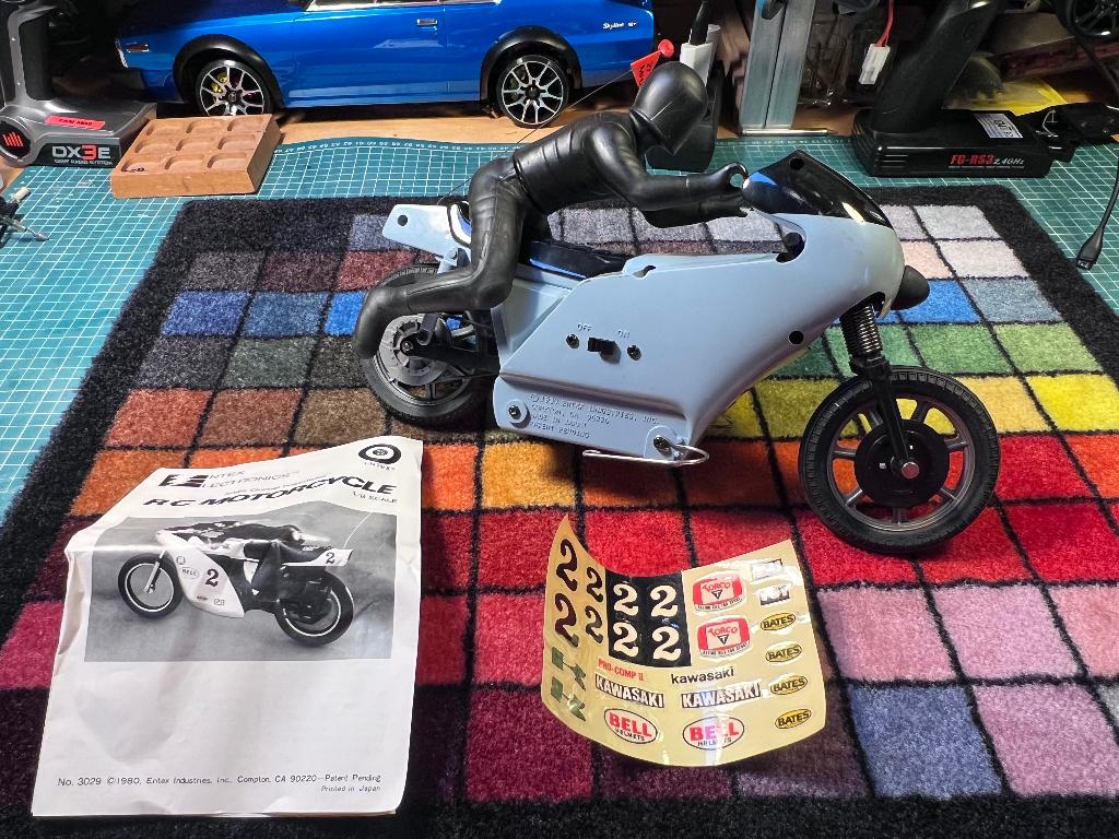 Entex RC motorfiets uit 1980, Hobby en Vrije tijd, Modelbouw | Auto's en Voertuigen, Ophalen of Verzenden