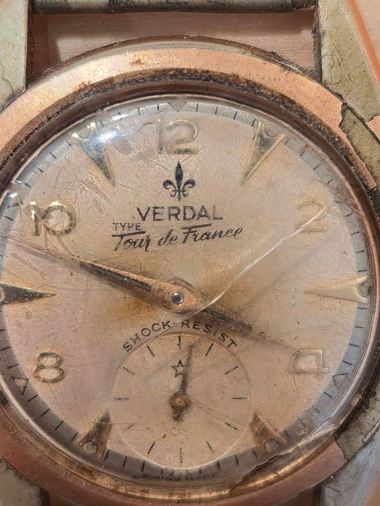Montre verdal édition tour de France, Handtassen en Accessoires, Ophalen, Goud