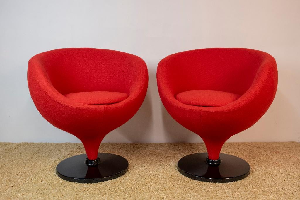 Luna chair van Pierre Guariche voor Meurop, Stof, Eenpersoons, Zo goed als nieuw, Ophalen