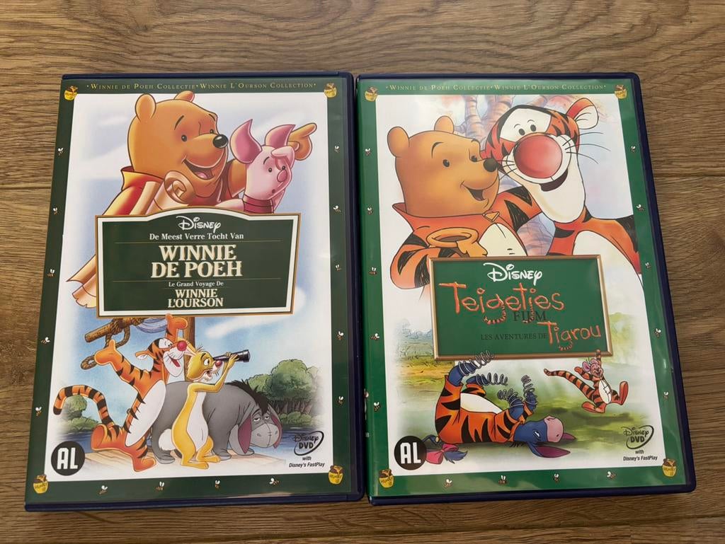2 DVDs Disney van Winnie De Poeh, Cd's en Dvd's, Ophalen of Verzenden, Zo goed als nieuw