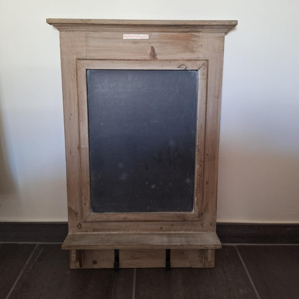 Krijtbord met 2 kapstokjes met stevig ophangtouw, Huis en Inrichting, Woonaccessoires | Memoborden, Ophalen, Gebruikt, Krijtbord