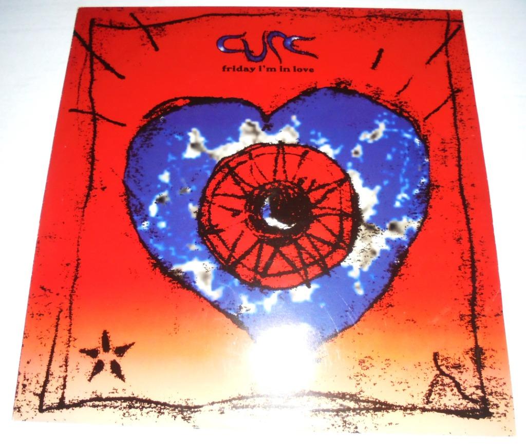 THE CURE - FRIDAY I'M IN LOVE - 12INCH - CLEAR MARBLED RED/B, Enlèvement ou Envoi, Utilisé, 12 pouces, Alternatif