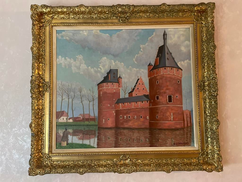 Schilderij van het Kasteel van Beersel, Antiek en Kunst, Ophalen