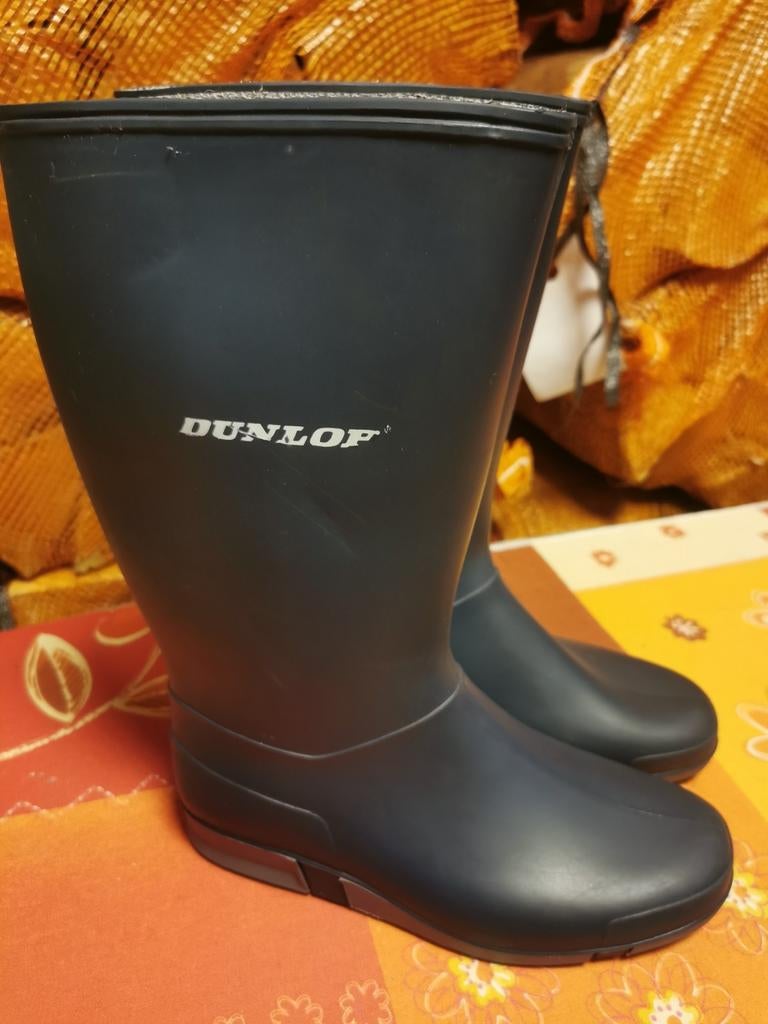 Dames regenlaarzen van Dunlop, Blauw, Ophalen of Verzenden, Regenlaarzen, Zo goed als nieuw