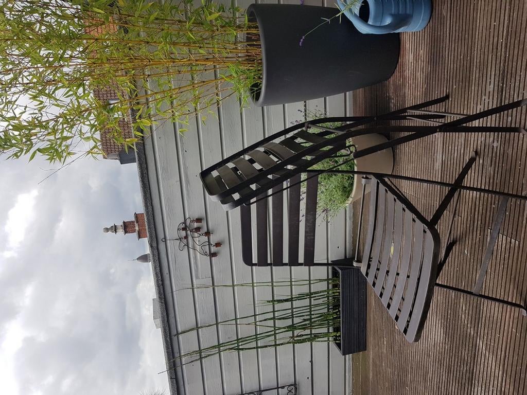 Chaises de jardin en fer brun à vendre, Enlèvement, Comme neuf